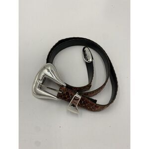 M Z Accessories Women's Genuine Reptile Leather‎ Lined Belt